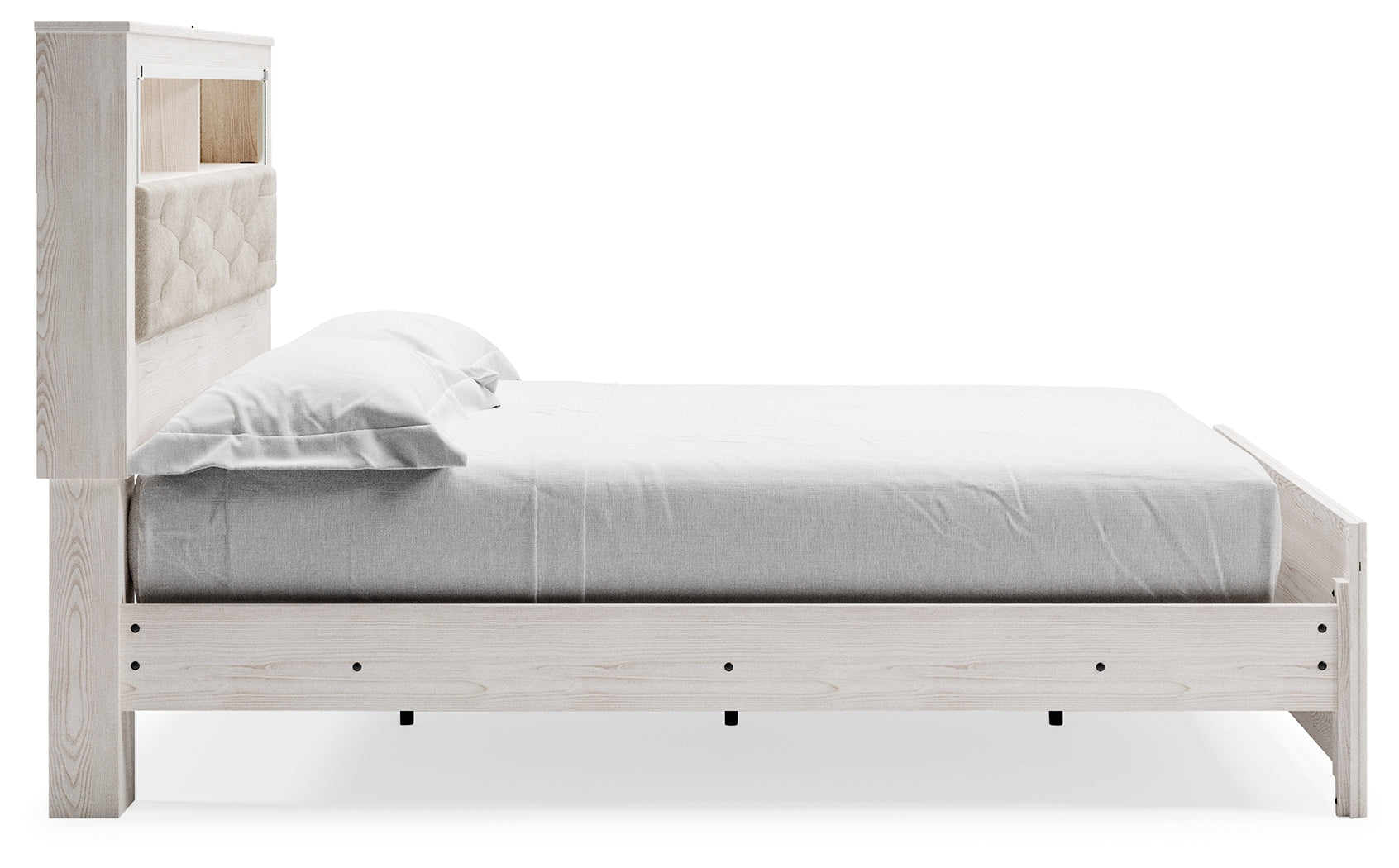 Altyra White King Panel Bookcase Bed