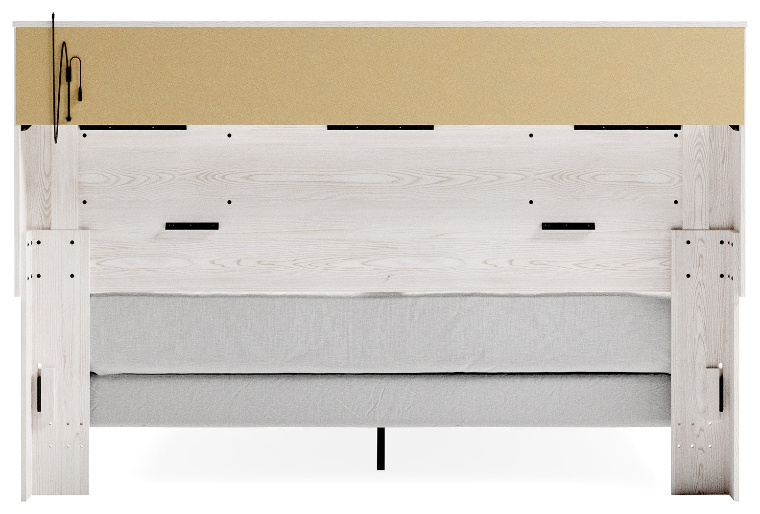 Altyra White King Panel Bookcase Bed