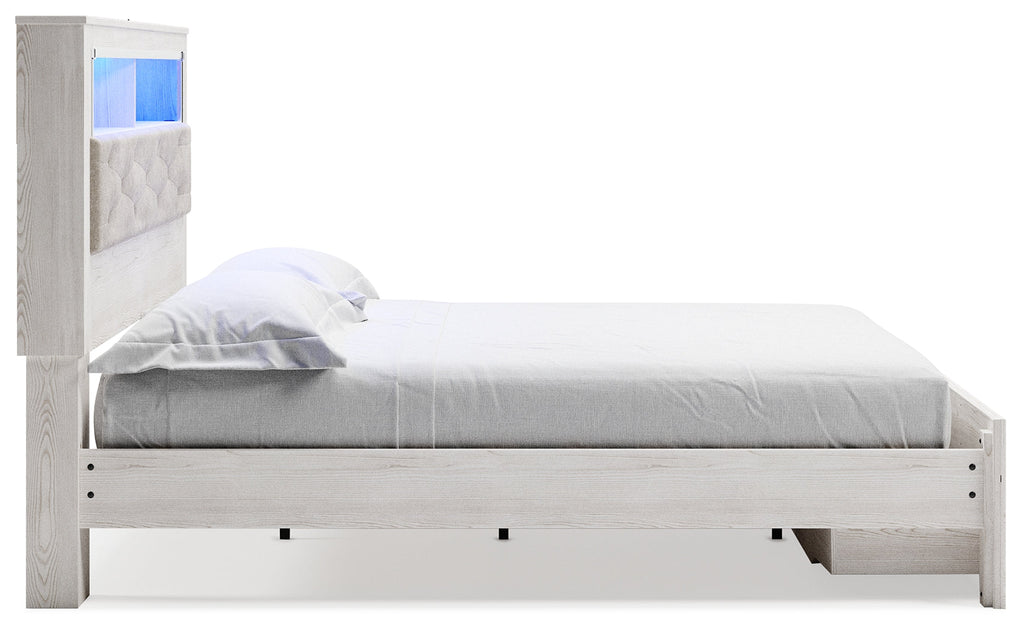 Altyra King Storage Bed, Dresser, Mirror, Chest and Nightstand, White