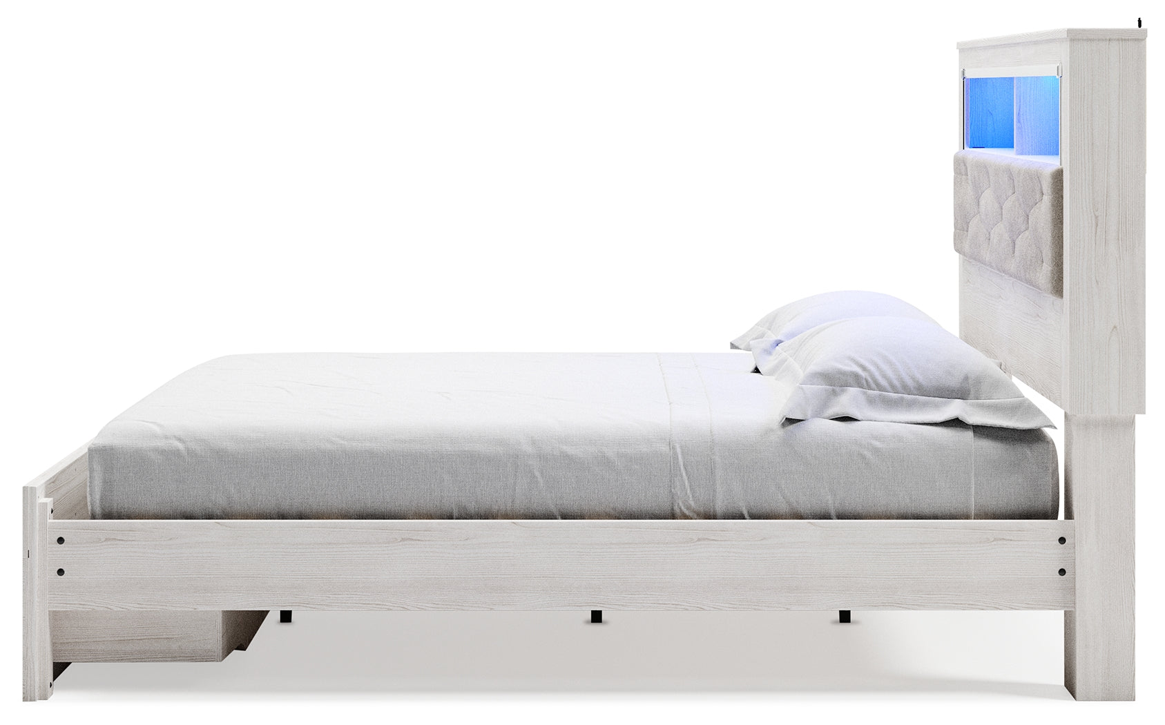 Altyra King Storage Bed, Dresser, Mirror, Chest and Nightstand, White