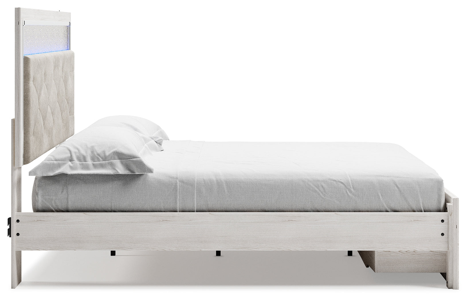 Altyra White King Storage Bedroom Set with Dresser and Nightstand
