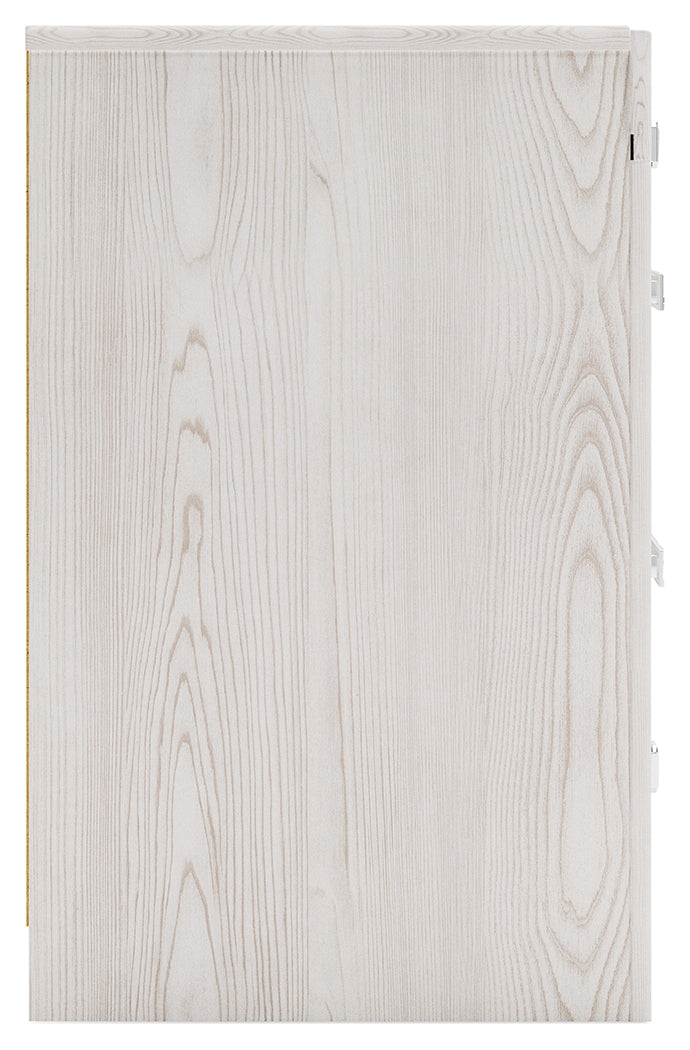 Altyra White King Storage Bedroom Set with Dresser and Nightstand