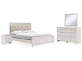 Altyra King Upholstered Panel Bedroom Set, White