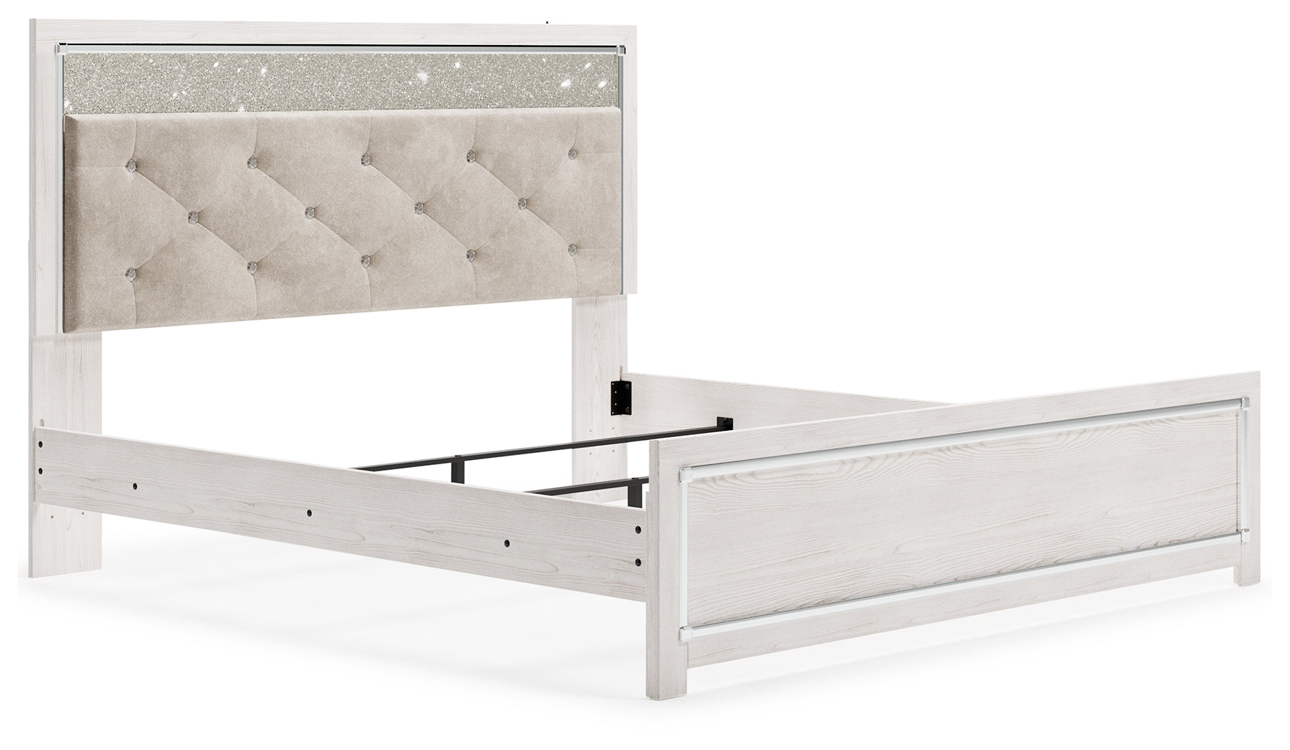 Altyra King Upholstered Panel Bedroom Set, White