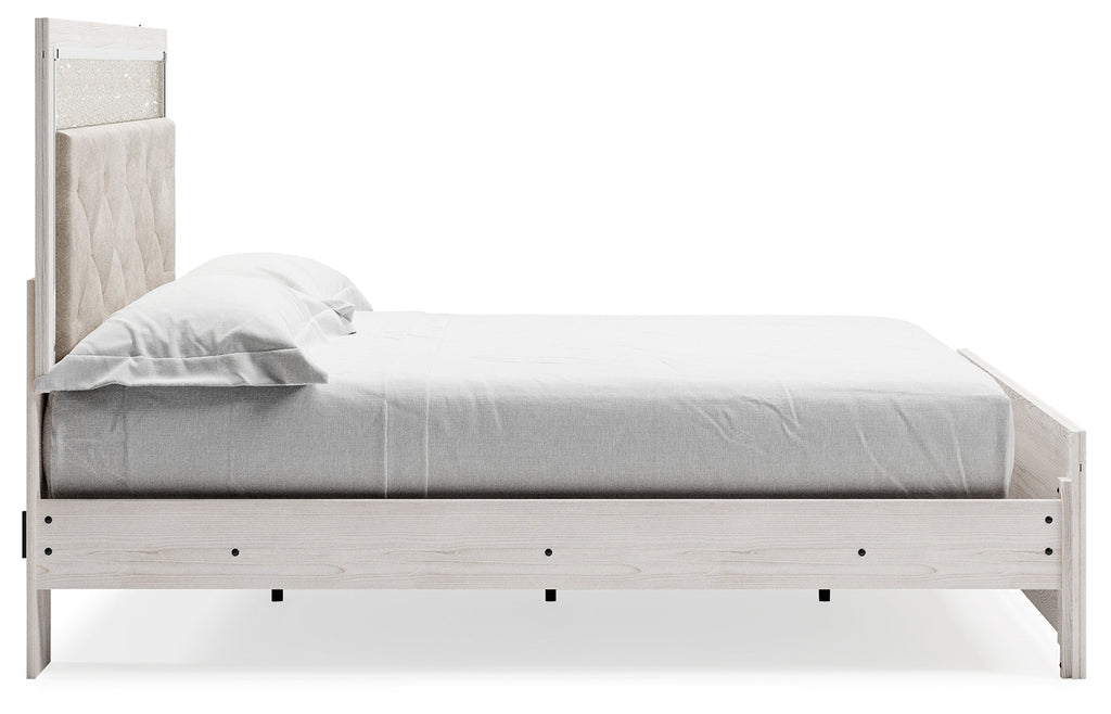 Altyra King Upholstered Panel Bedroom Set, White