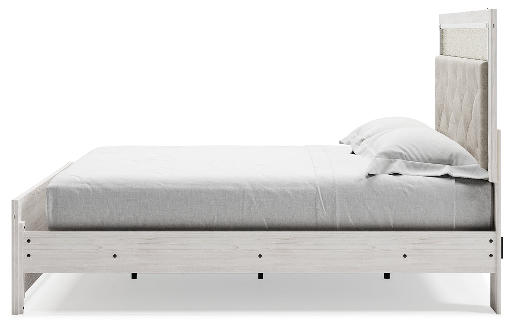 Altyra King Upholstered Panel Bedroom Set, White