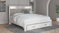 Altyra White King Upholstered Storage Bed