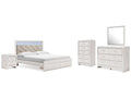 Altyra King Upholstered Storage Bedroom Set, White