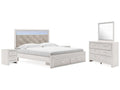 Altyra King Upholstered Storage Bedroom Set, White