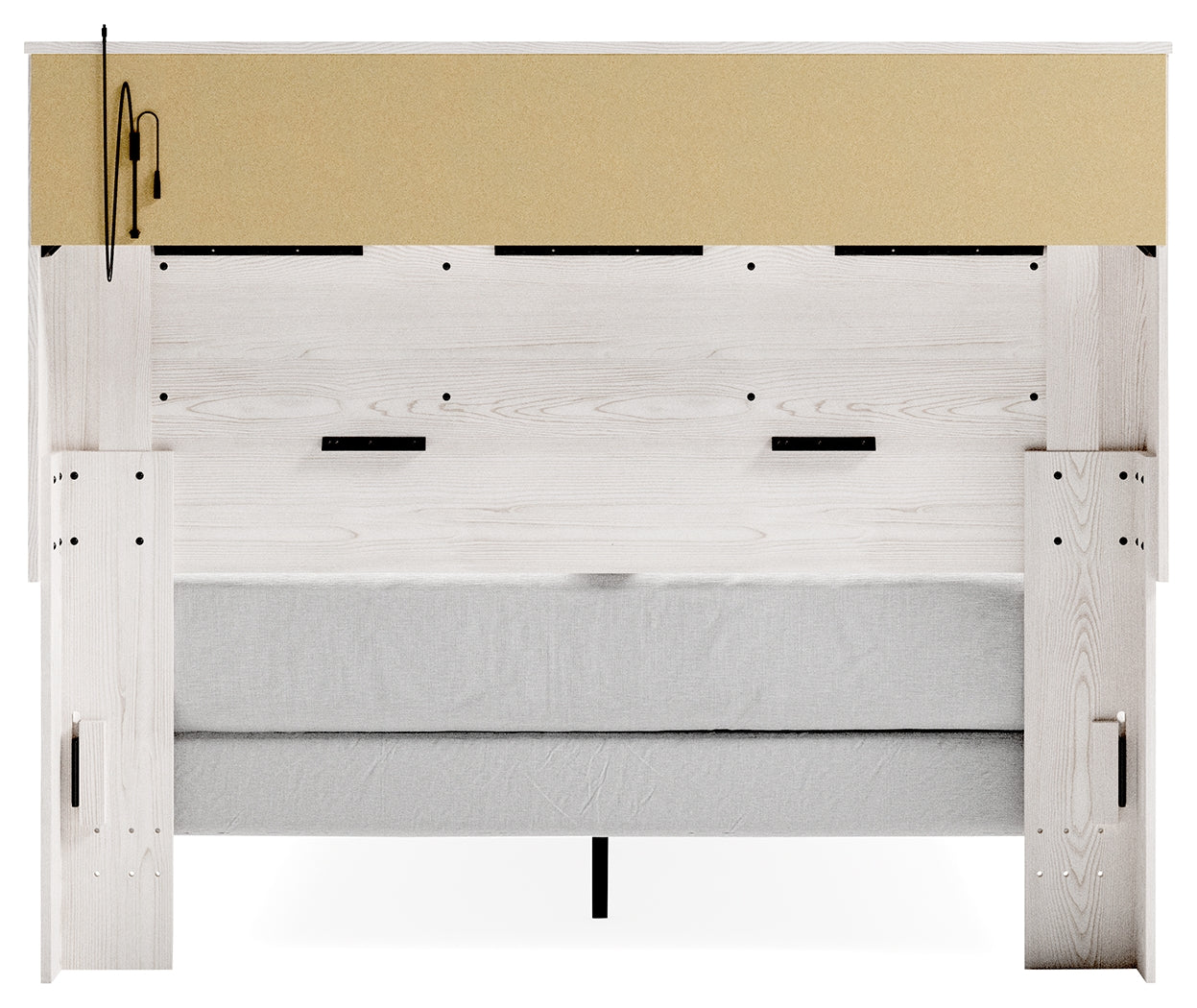Altyra Queen Bookcase Bed, Dresser, Chest and Nightstand, White