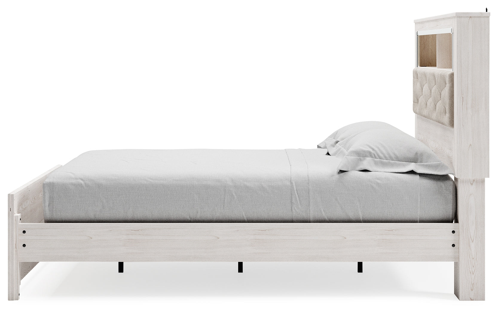 Altyra Queen Bookcase Bed, Dresser, Chest and Nightstand, White