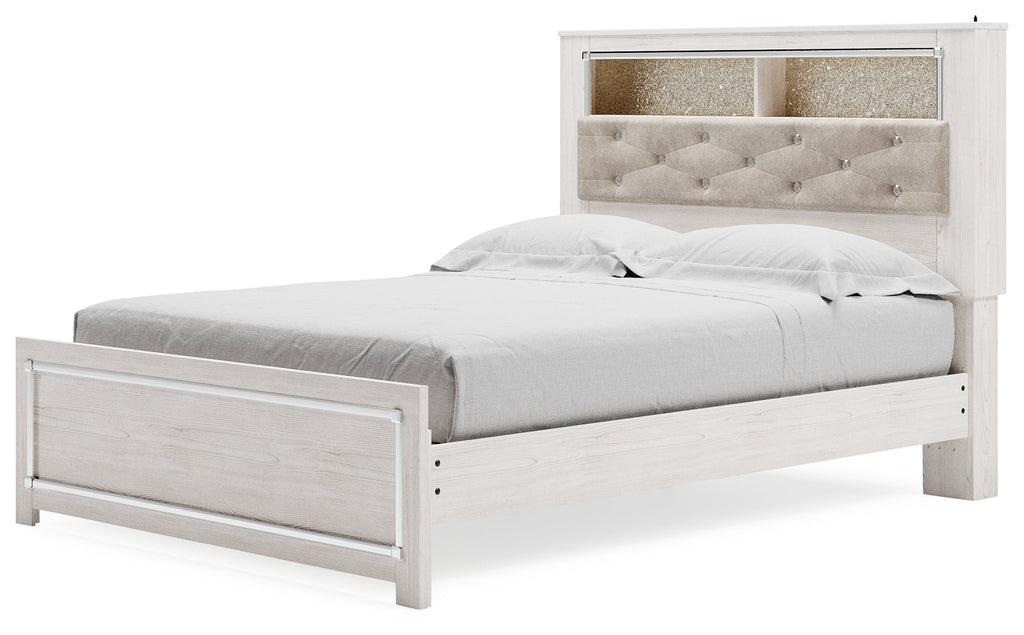 Altyra Queen Bookcase Bed, Dresser, Chest and Nightstand, White