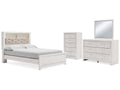 Altyra Queen Bookcase Panel Bedroom Set, White
