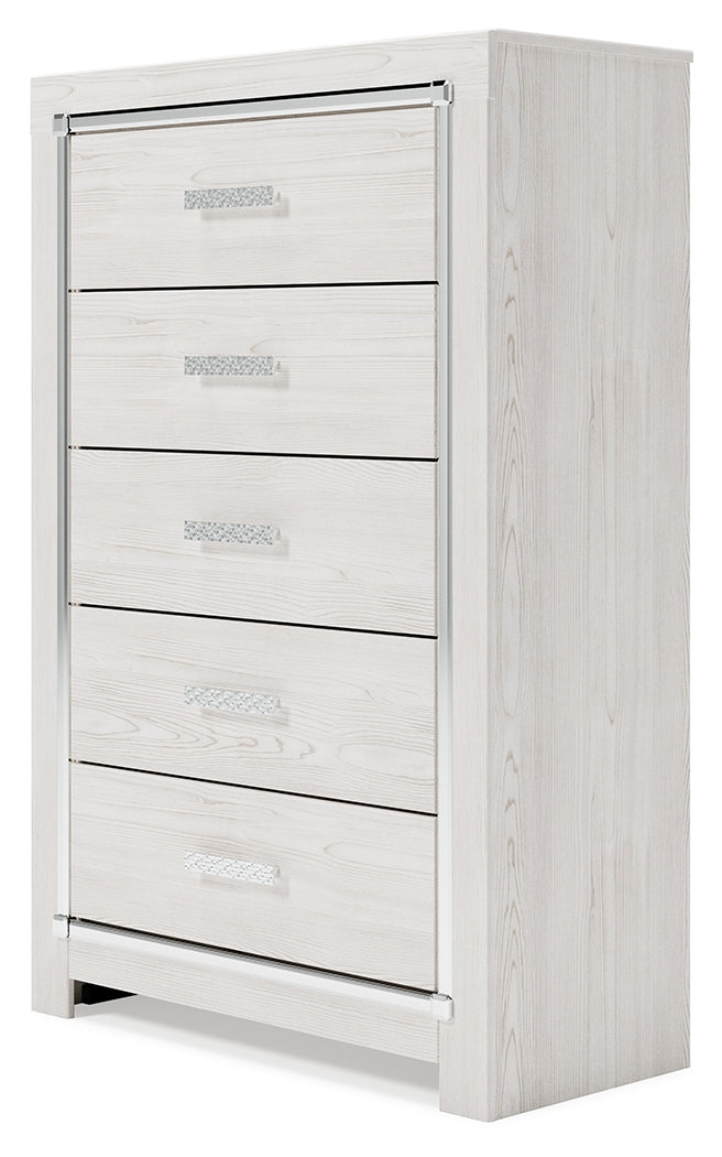 Altyra Queen Bookcase Panel Bedroom Set, White