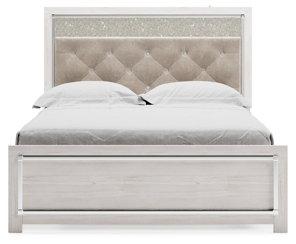 Altyra White Queen Panel Bedroom Set with Dresser and Chest