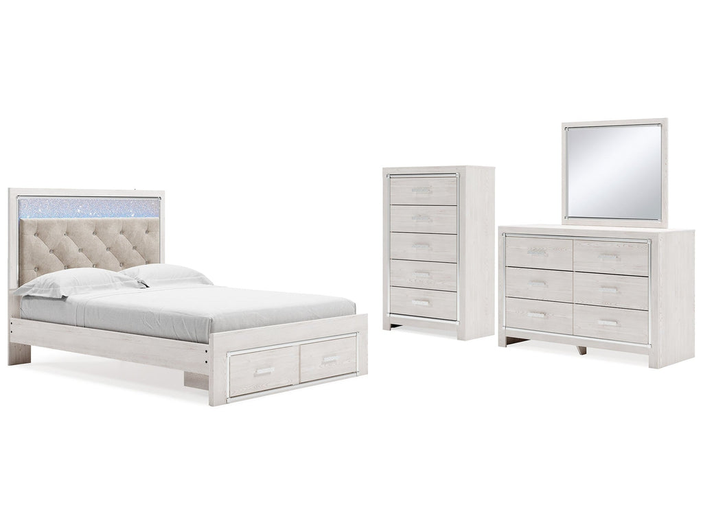 Altyra Queen Panel Storage Bedroom Set, White