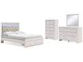 Altyra Queen Panel Storage Bedroom Set, White