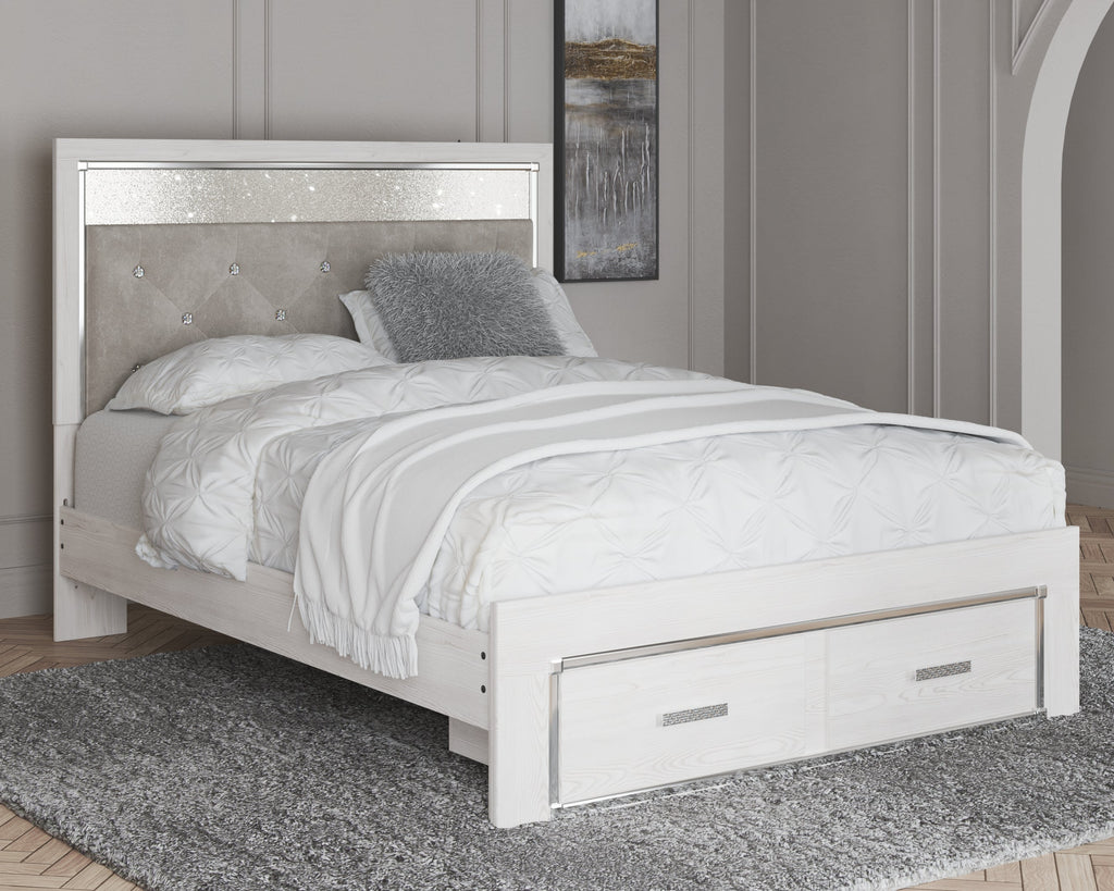 Altyra Queen Panel Storage Bedroom Set, White