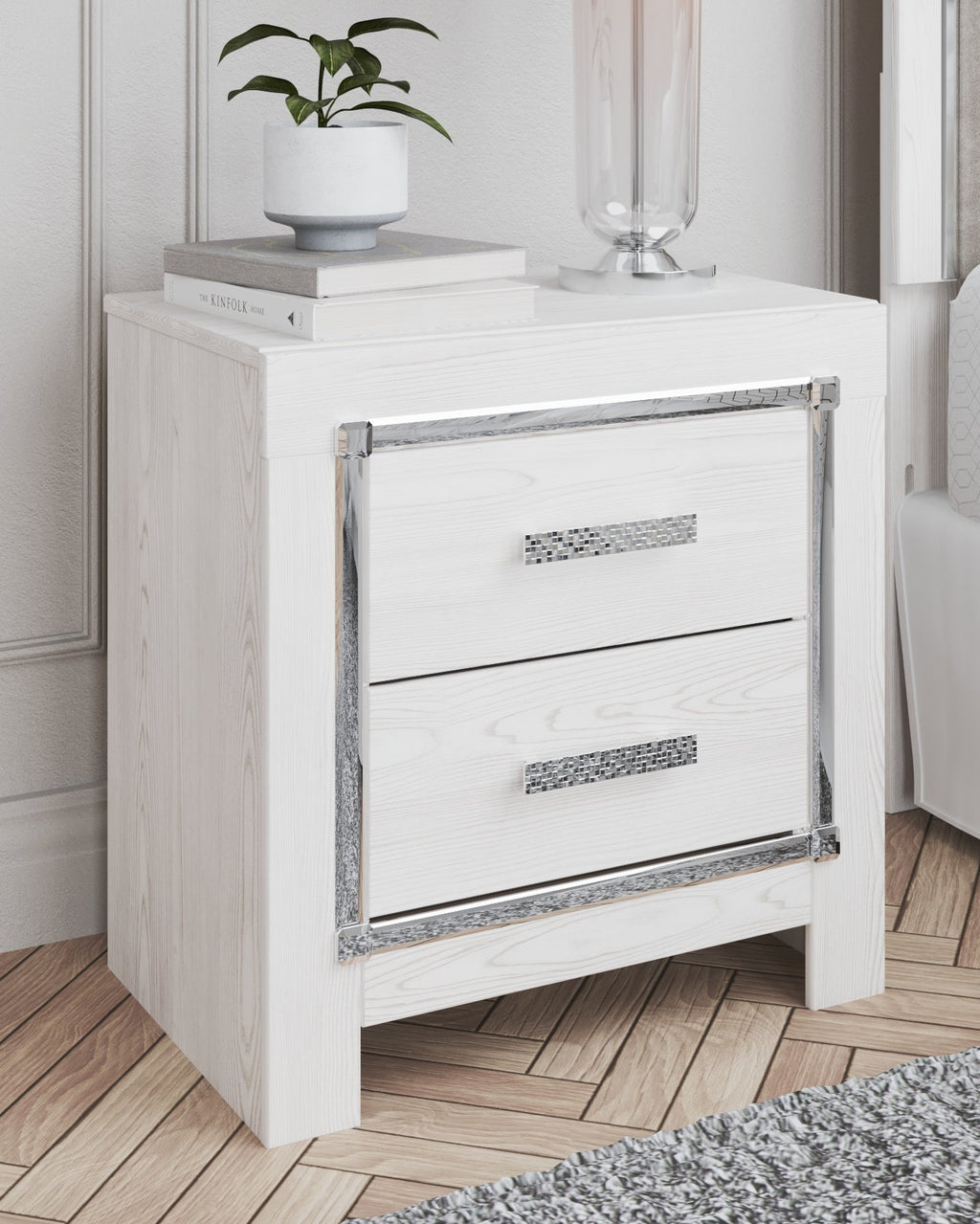 Altyra Queen Panel Storage Bedroom Set, White