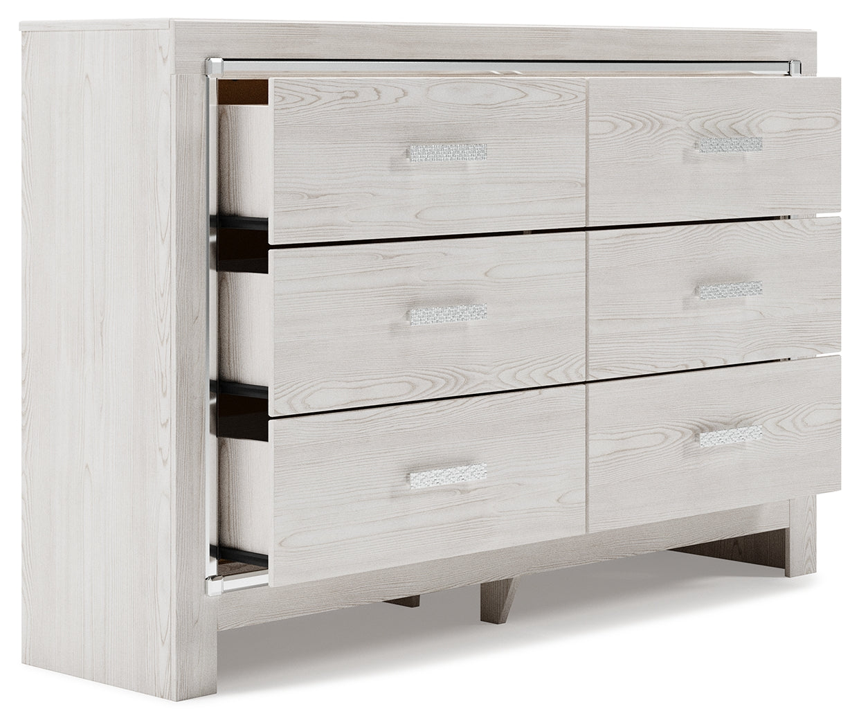 Altyra White Queen Storage Bedroom Set with Dresser and Chest