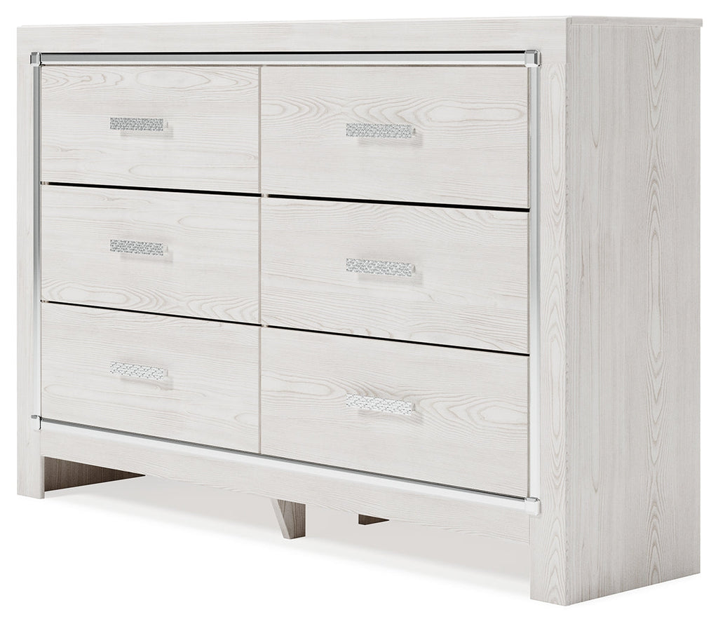Altyra White Queen Storage Bedroom Set with Dresser and Chest