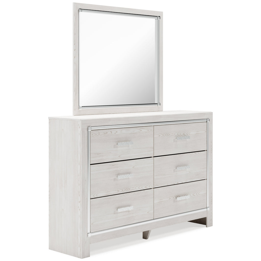 Altyra Queen Upholstered Panel Bedroom Set, White