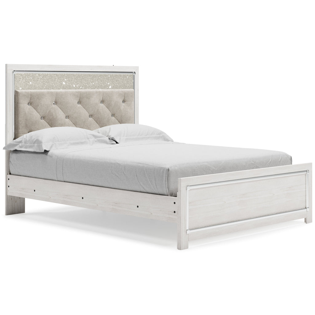 Altyra Queen Upholstered Panel Bedroom Set, White