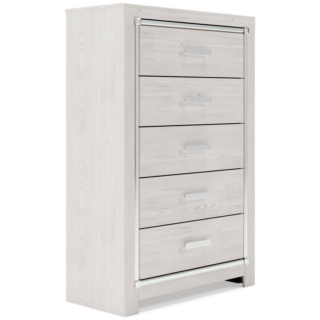 Altyra Queen Upholstered Panel Bedroom Set, White