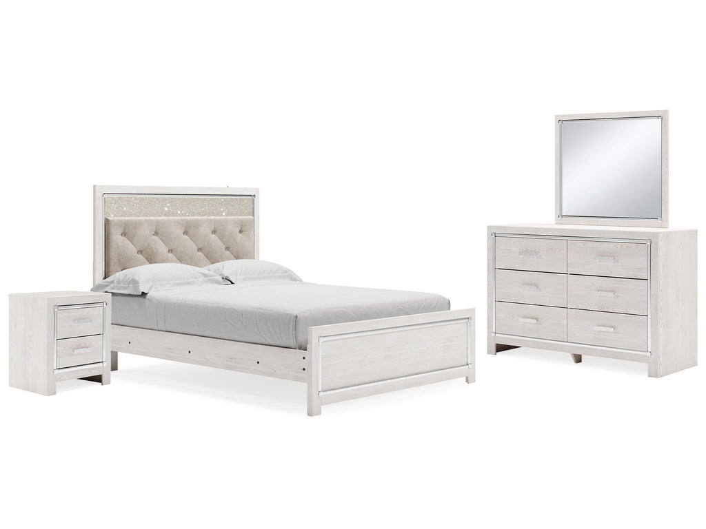 Altyra Queen Upholstered Panel Bedroom Set, White