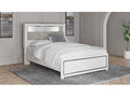 Altyra White Queen Upholstered Panel Bookcase Headboard