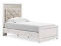 Altyra White Twin Upholstered Panel Headboard