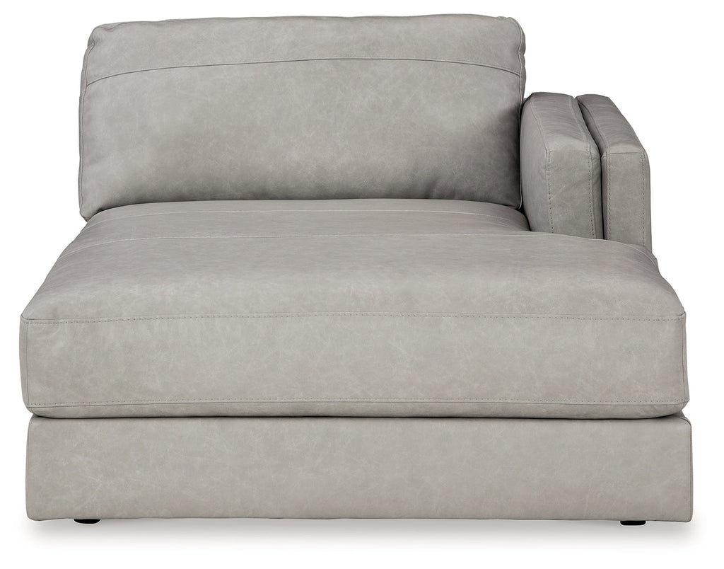 Amiata Glacier 2-Piece Sectional with Chaise and Ottoman