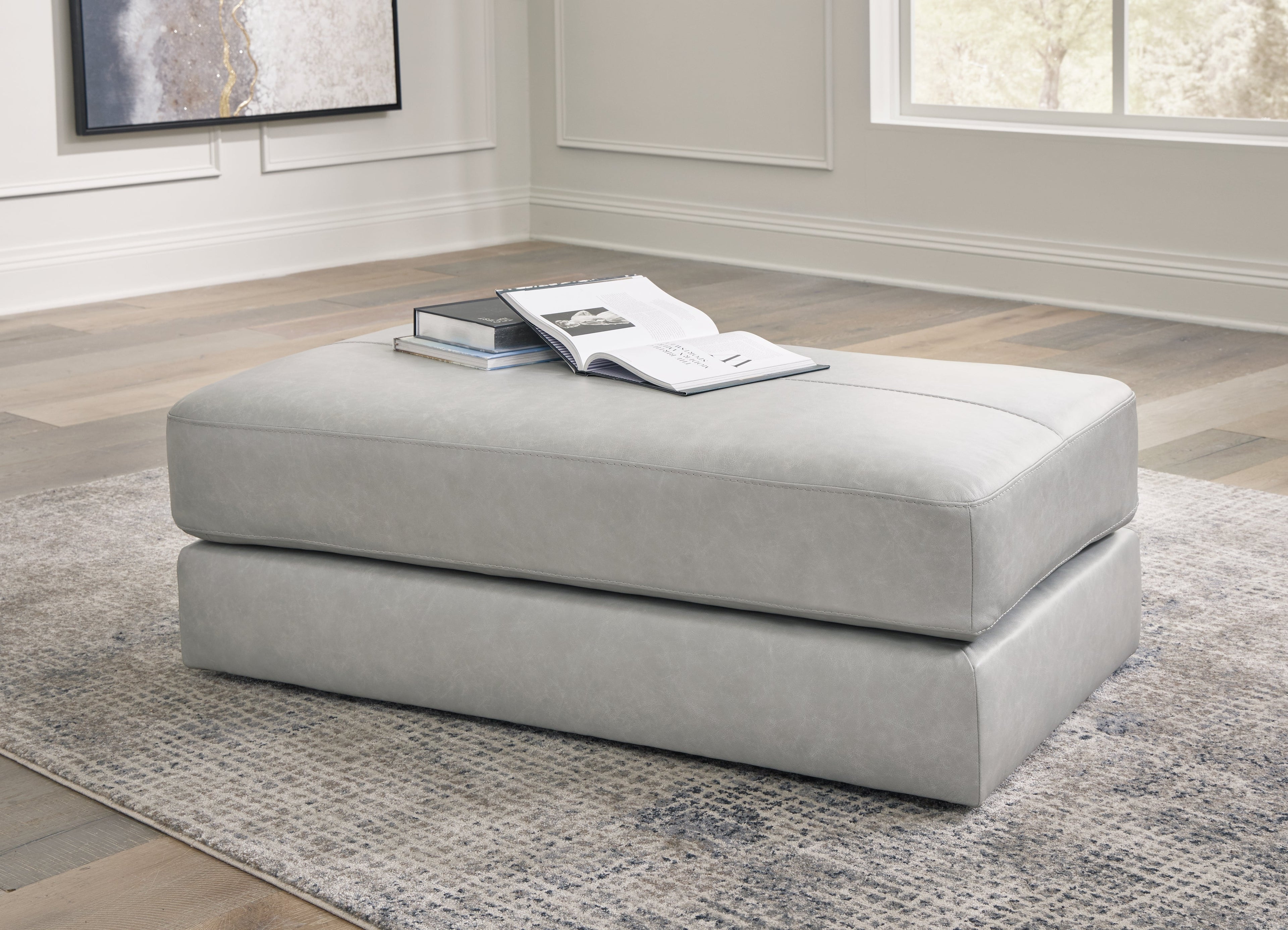 Amiata Glacier 2-Piece Sectional with Chaise and Ottoman