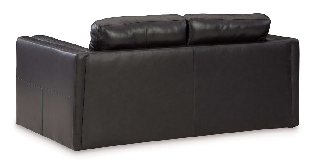 Amiata Onyx Leather Living Room Set / 2pc