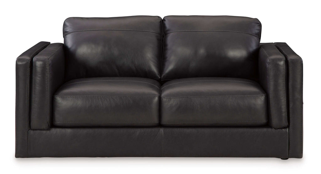 Amiata Onyx Leather Living Room Set / 2pc