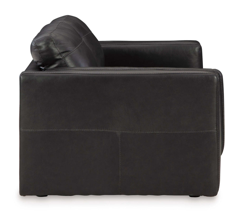 Amiata Onyx Leather Living Room Set / 2pc