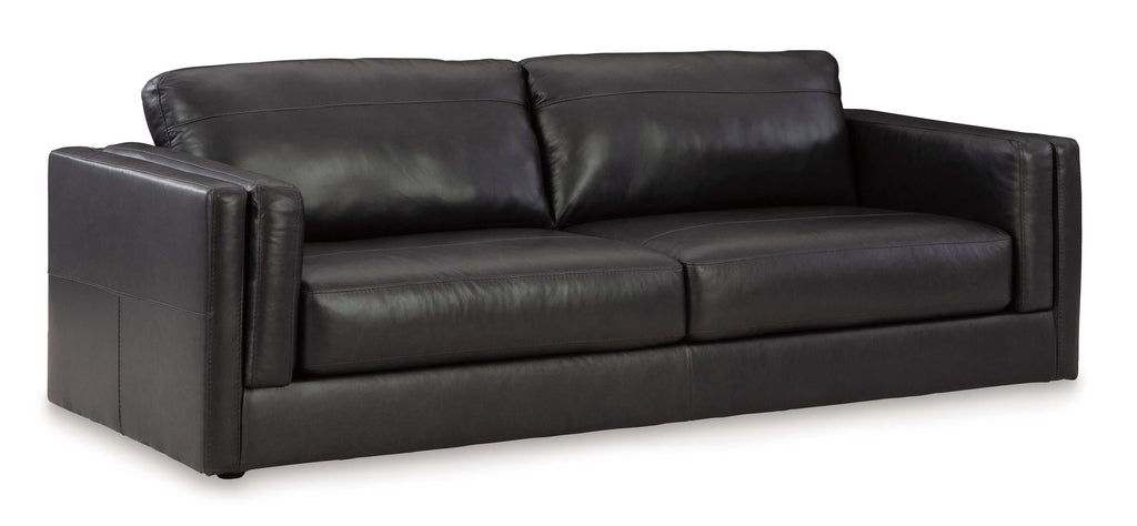 Amiata Onyx Leather Living Room Set / 2pc