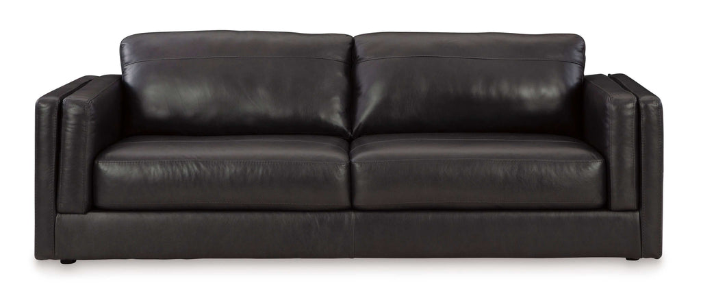 Amiata Onyx Leather Living Room Set / 2pc