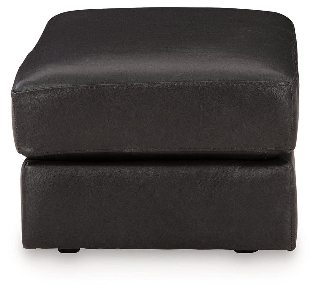 Amiata Onyx Leather Ottoman
