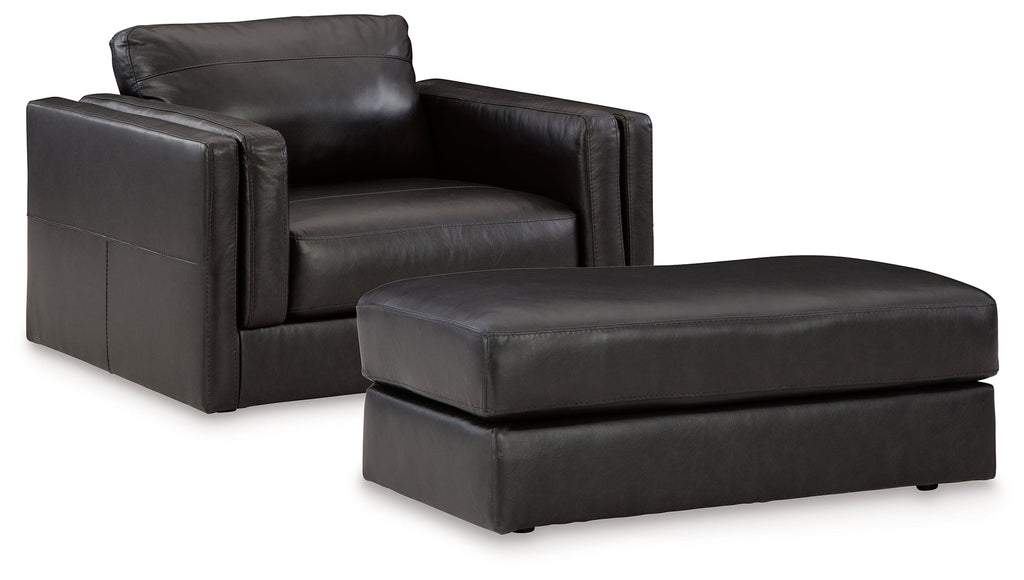 Amiata Onyx Oversized Chair and Ottoman