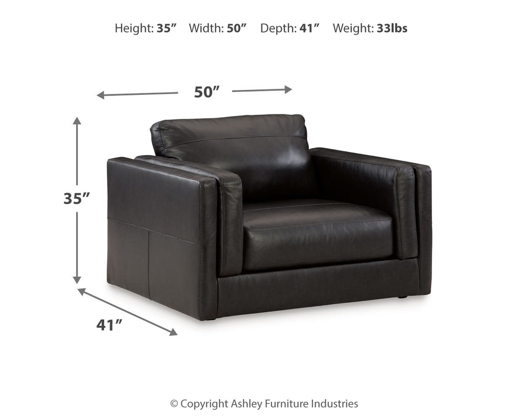 Amiata Onyx Oversized Chair and Ottoman