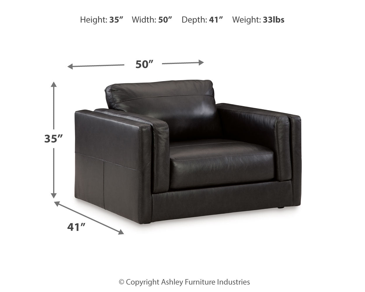 Amiata Onyx Oversized Chair and Ottoman
