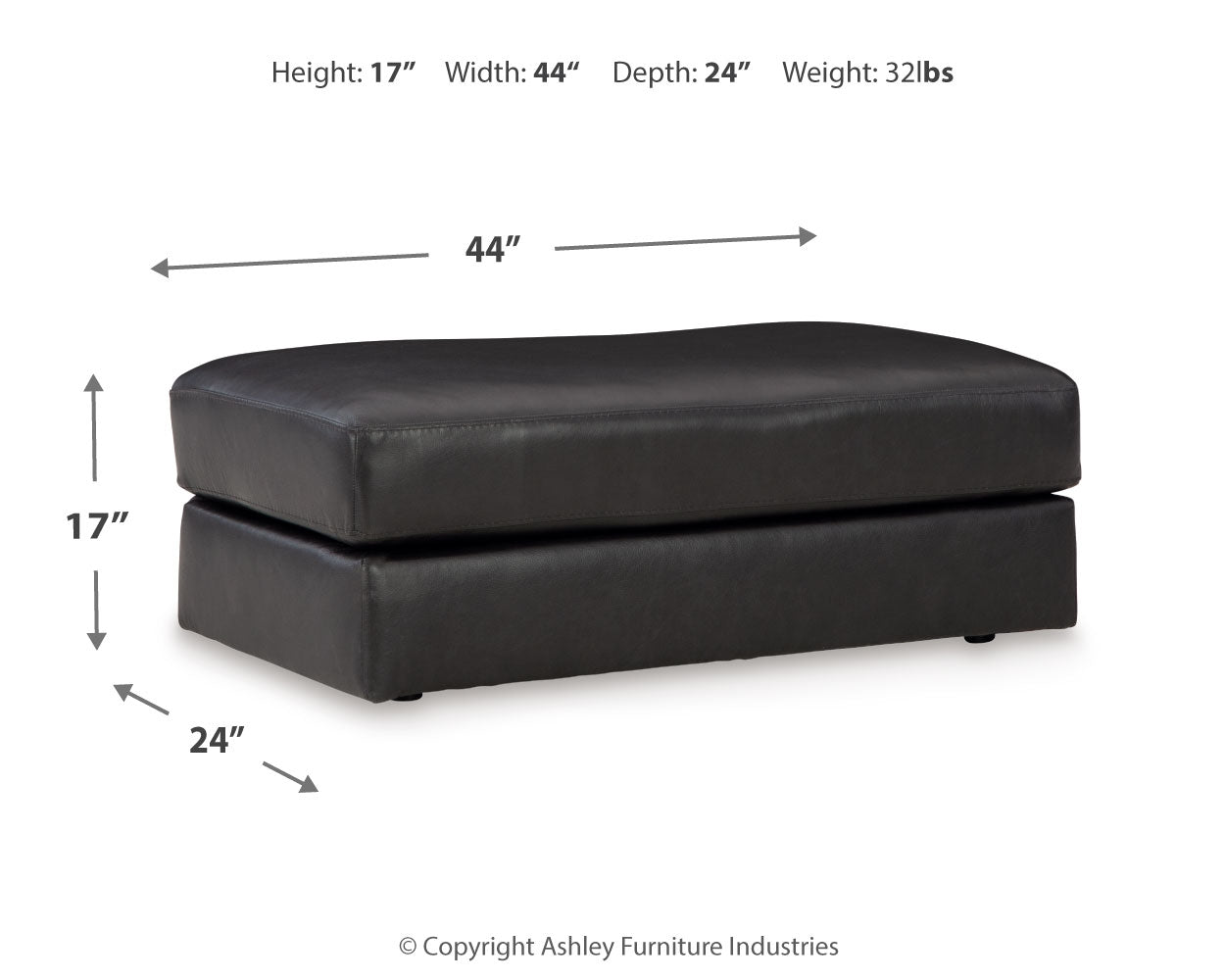Amiata Onyx Oversized Chair and Ottoman
