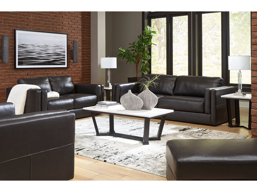 Amiata Sofa, Loveseat, Chair and Ottoman, Onyx