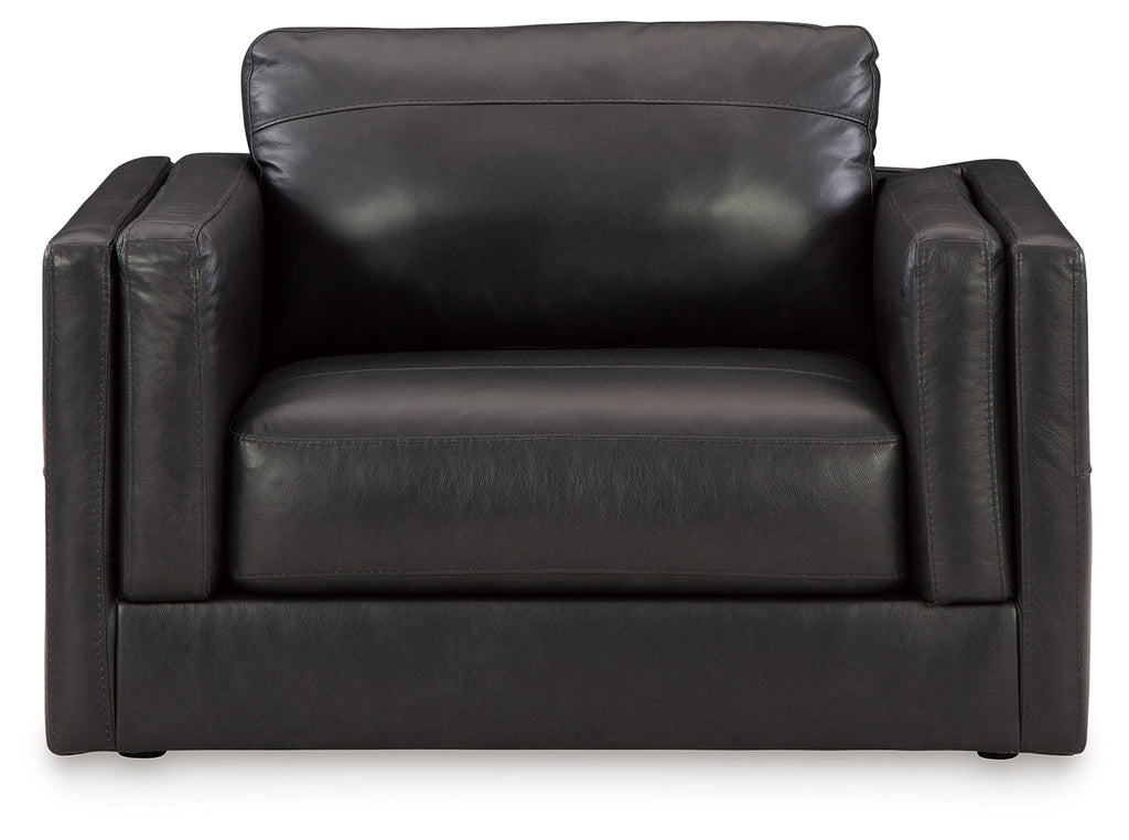 Amiata Sofa, Loveseat, Chair and Ottoman, Onyx