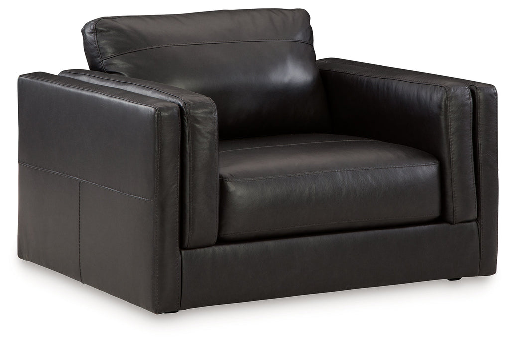 Amiata Sofa, Loveseat, Chair and Ottoman, Onyx