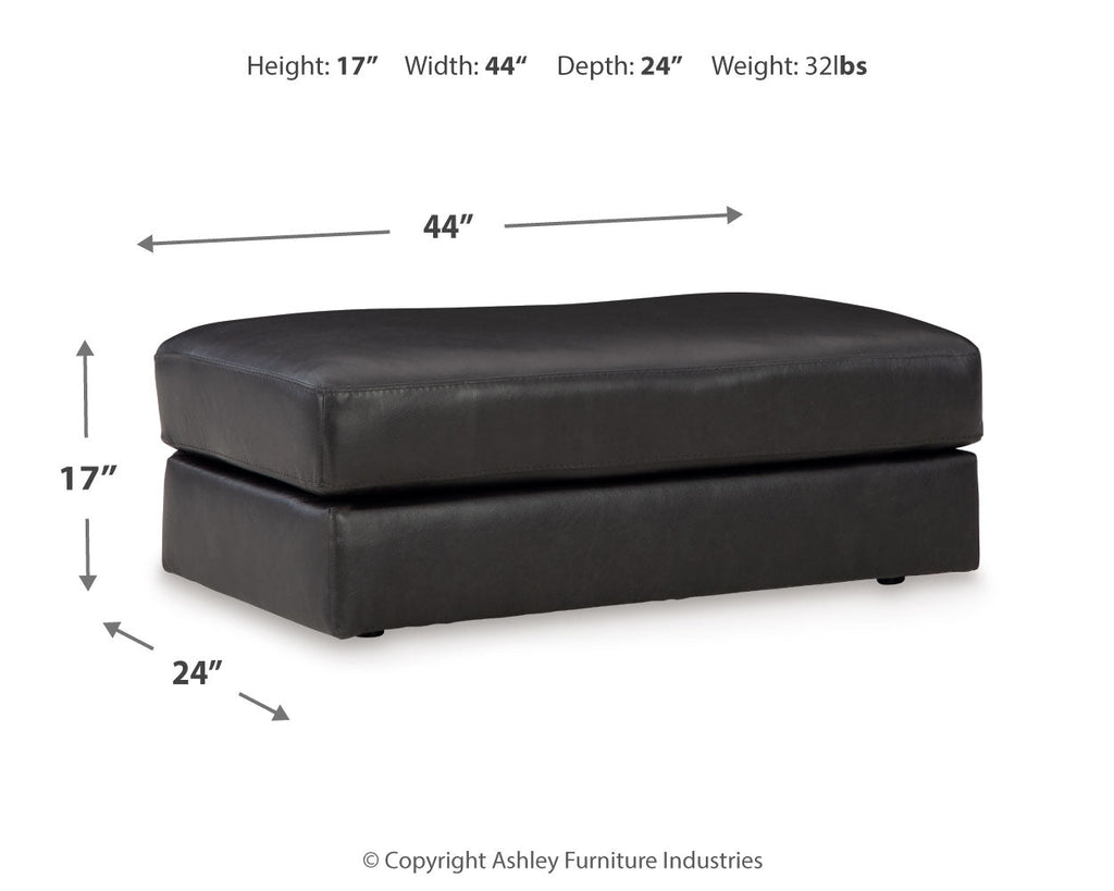 Amiata Sofa, Loveseat, Chair and Ottoman, Onyx