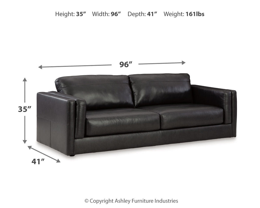 Amiata Sofa, Loveseat, Chair and Ottoman, Onyx