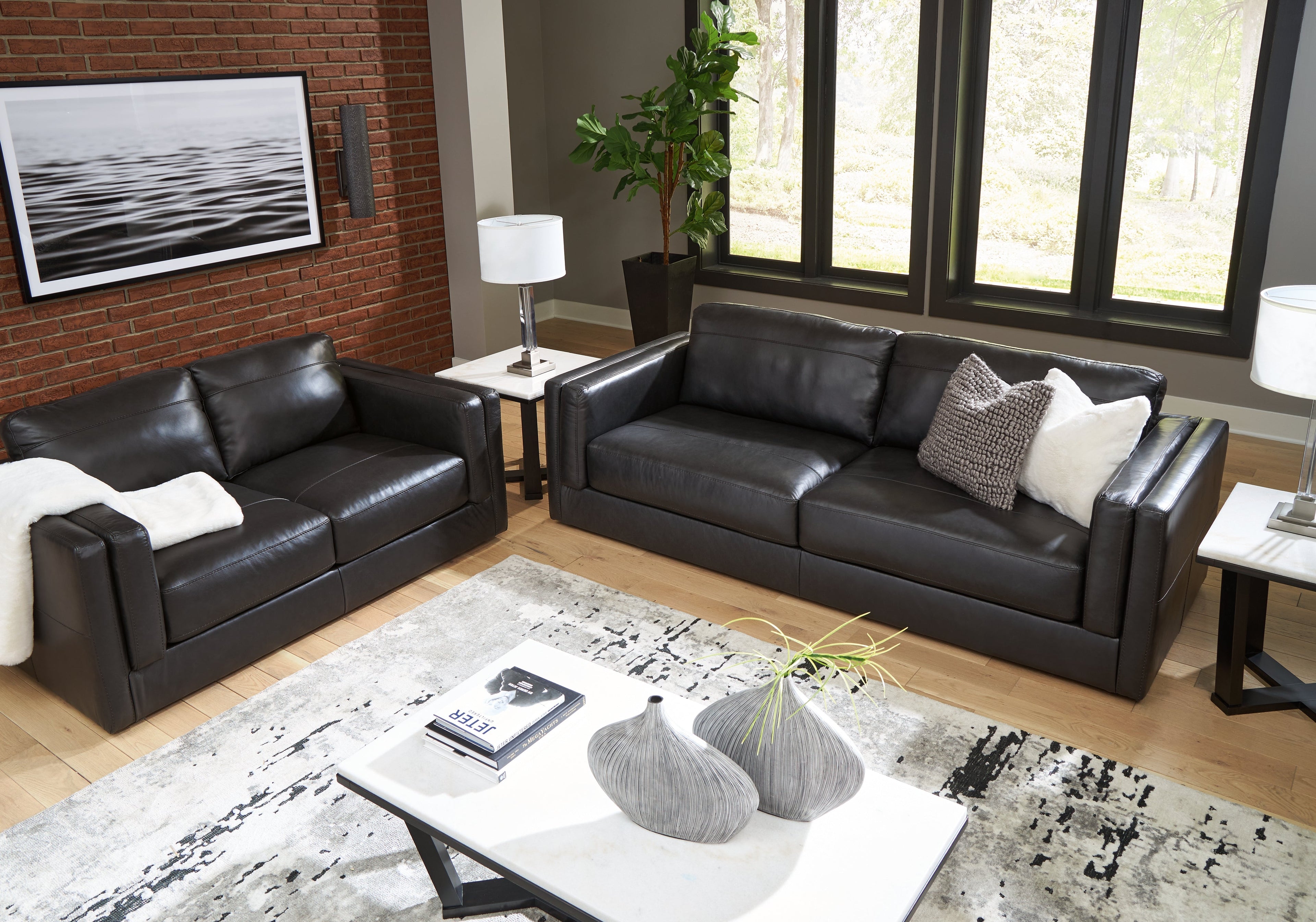 Amiata Onyx Sofa and Loveseat
