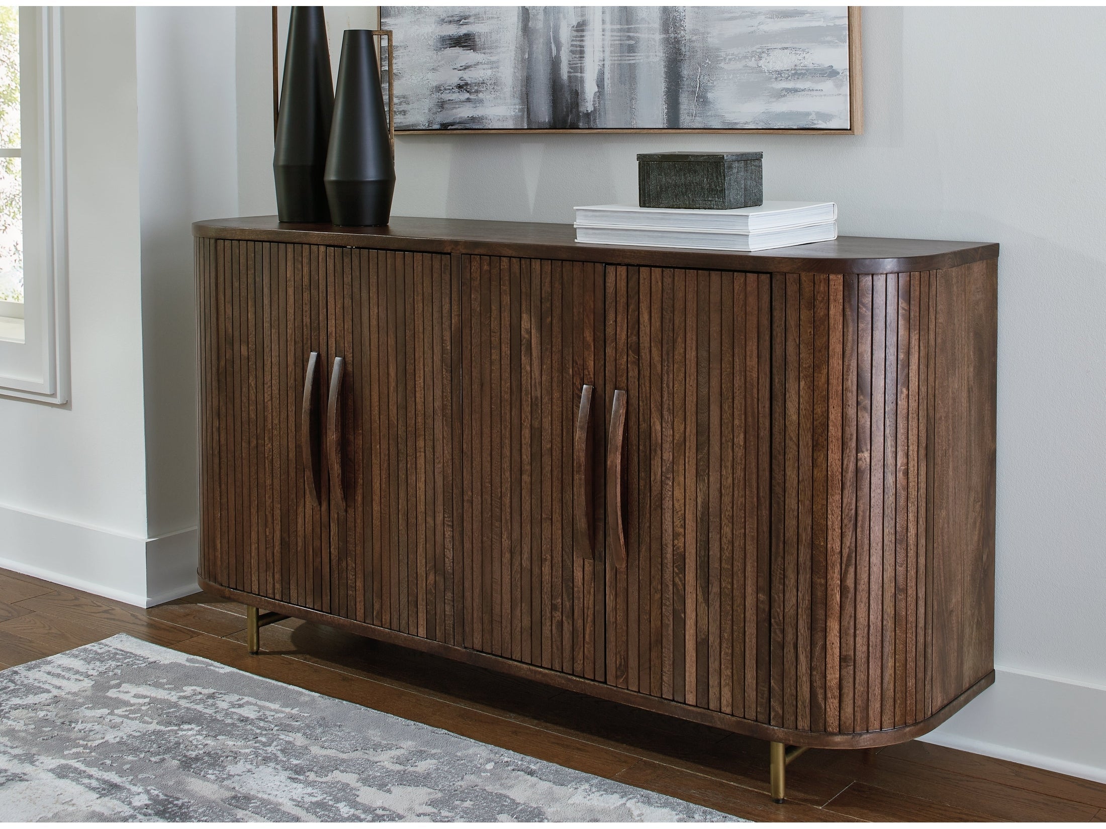 Amickly Dark Brown Accent Cabinet